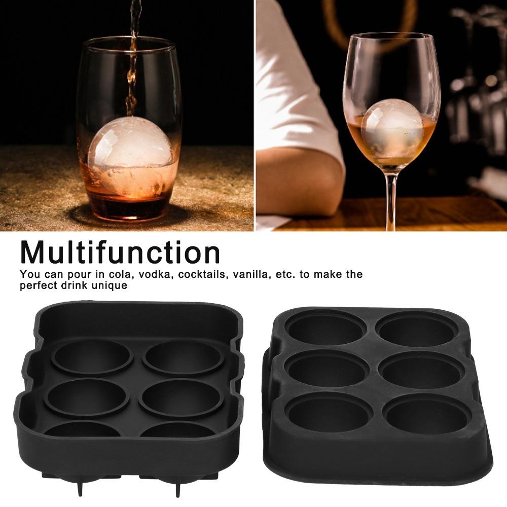 With Lid Sphere Ice Mold Easy Release Silicone Ice Cube Tray Reusable Ice Ball Maker Home