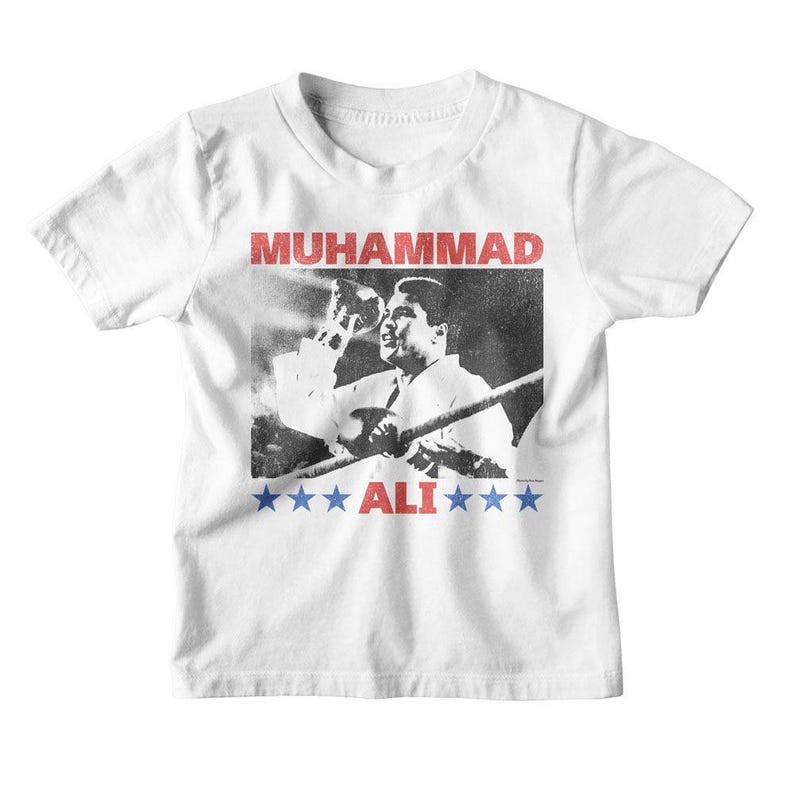 Muhammad Ali Raising Fist White Toddler T-Shirt