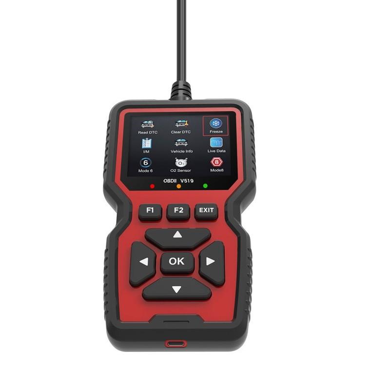 V519 Professionel OBD2 Scanner - USB-drevet, realtids data diagnostisk værktøj til kontrol af motorlamper i de fleste biler