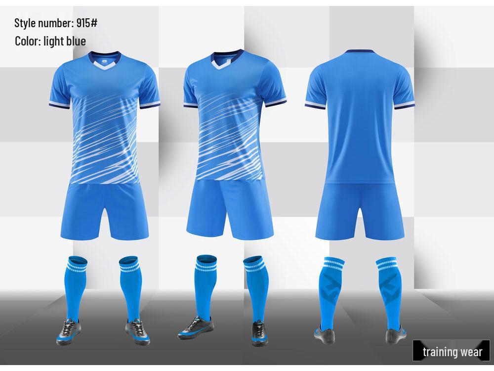 Customized Short Sleeve Football Jersey Set for Men, Women & Kids - Includes Number Printing for Team & Training