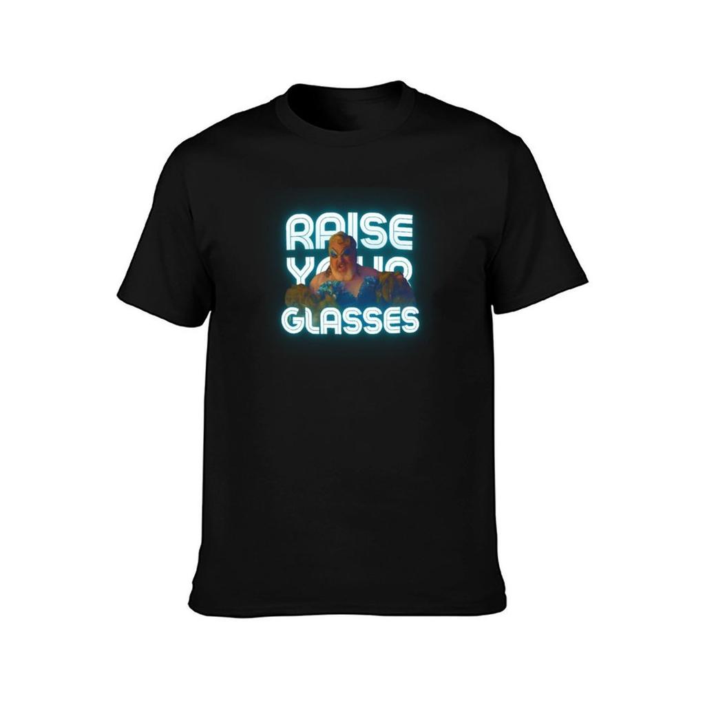 Calypso Raise Your Glasses T-Shirt Cotton T Shirts High Quality Black Cotton T-shirt Plain for Man Package T-Shirt
