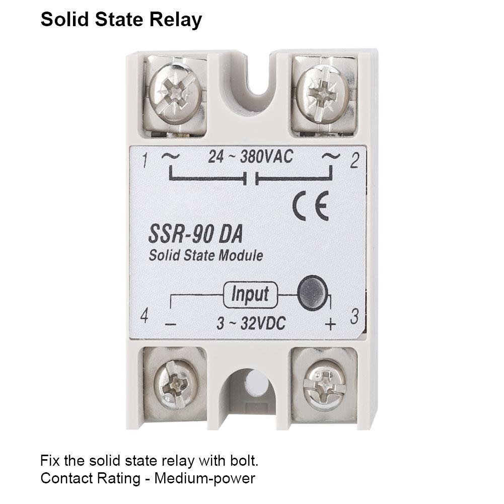 SSR90DA 90A Solid State Relay Module SSR DC AC Input 332V DC