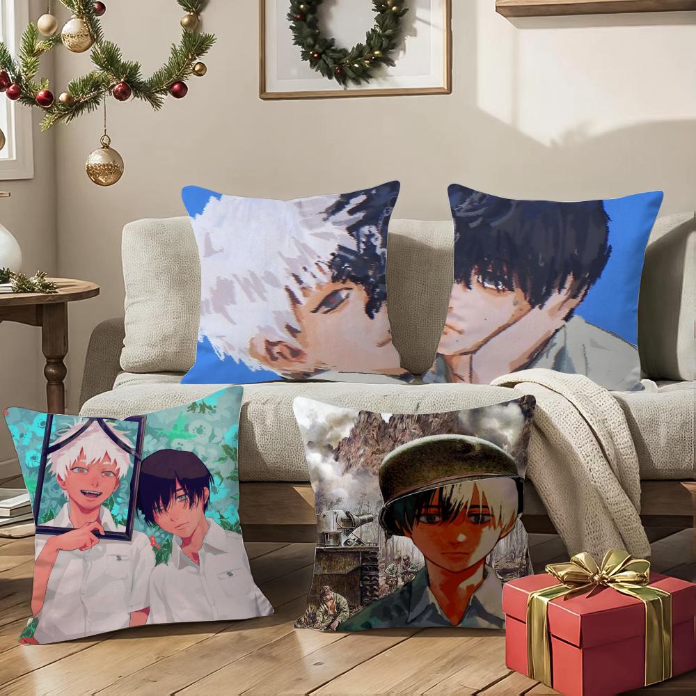 Anime The Summer Hikaru Died-D Pillow Case Silky Short Plush With Invisible Zipper Dustproof Sofa Cushion Cover For Home Decor