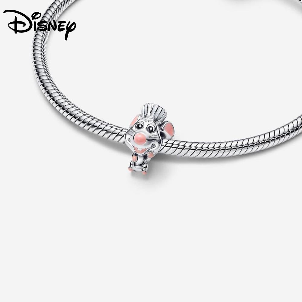 Disney 925 Silver Red Spider Ratatouille Charms Bead Earrings Bracelet Fit Original Bracelets DIY Birthday Jewelry Gift
