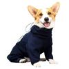 Warm Fleece Dog Jumpsuit Winter Four-Legged Dog Pajamas Soft Pet Clothes High Neck Cozy Puppy Outfit