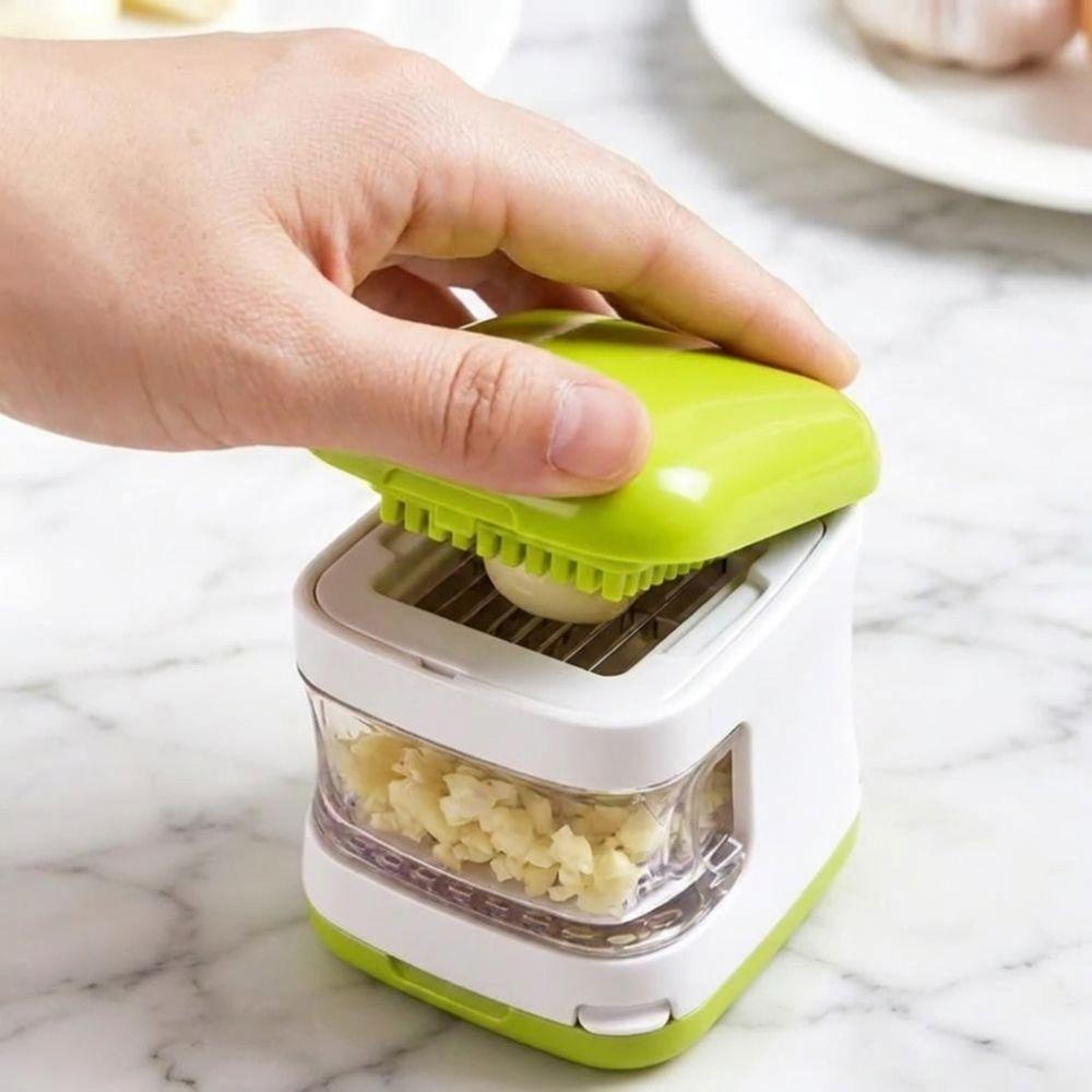 2 in 1 Double Sided Press Garlic Masher Portable Ginger Slicer Mini Garlic Press Cooking