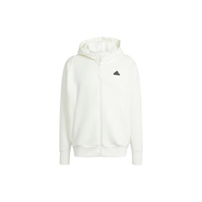 adidas Survêtement Premium à Capuche et Zip Intégral avec Logo Couleur Unie Homme Hauts Blanc Cassé IR5208