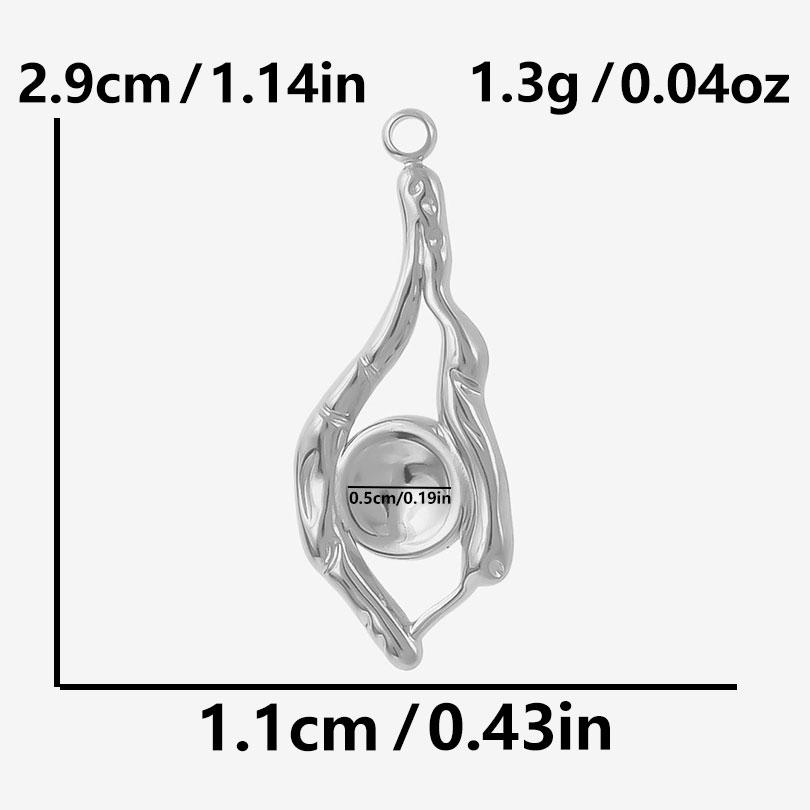 6pcs Sun Heart Cloud Geometric Blank Cabochon Base Pendant Stainless Steel Charms For Jewelry Making Bulk Fit DIY Oil Drop Stone