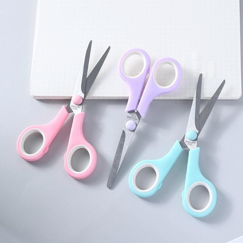 Macaron Colored Stationery Scissors: Large & Small for Student Art, Craft & Office Use