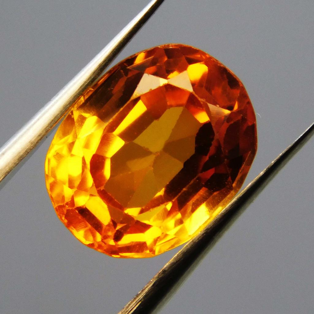 8.11 Ct Natural Oval Cut Sparkling Fire Orange Sapphire CERTIFIED Loose Gemstone
