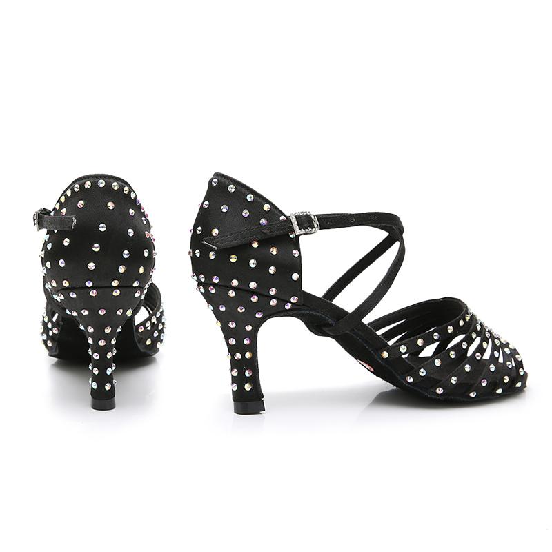 Scarpe da Ballo alla Moda Tacco Alto a Diamante Scarpe da Ballo Punta Aperta Latino Valzer Nuove Scarpe da Ballo Standard Internazionali
