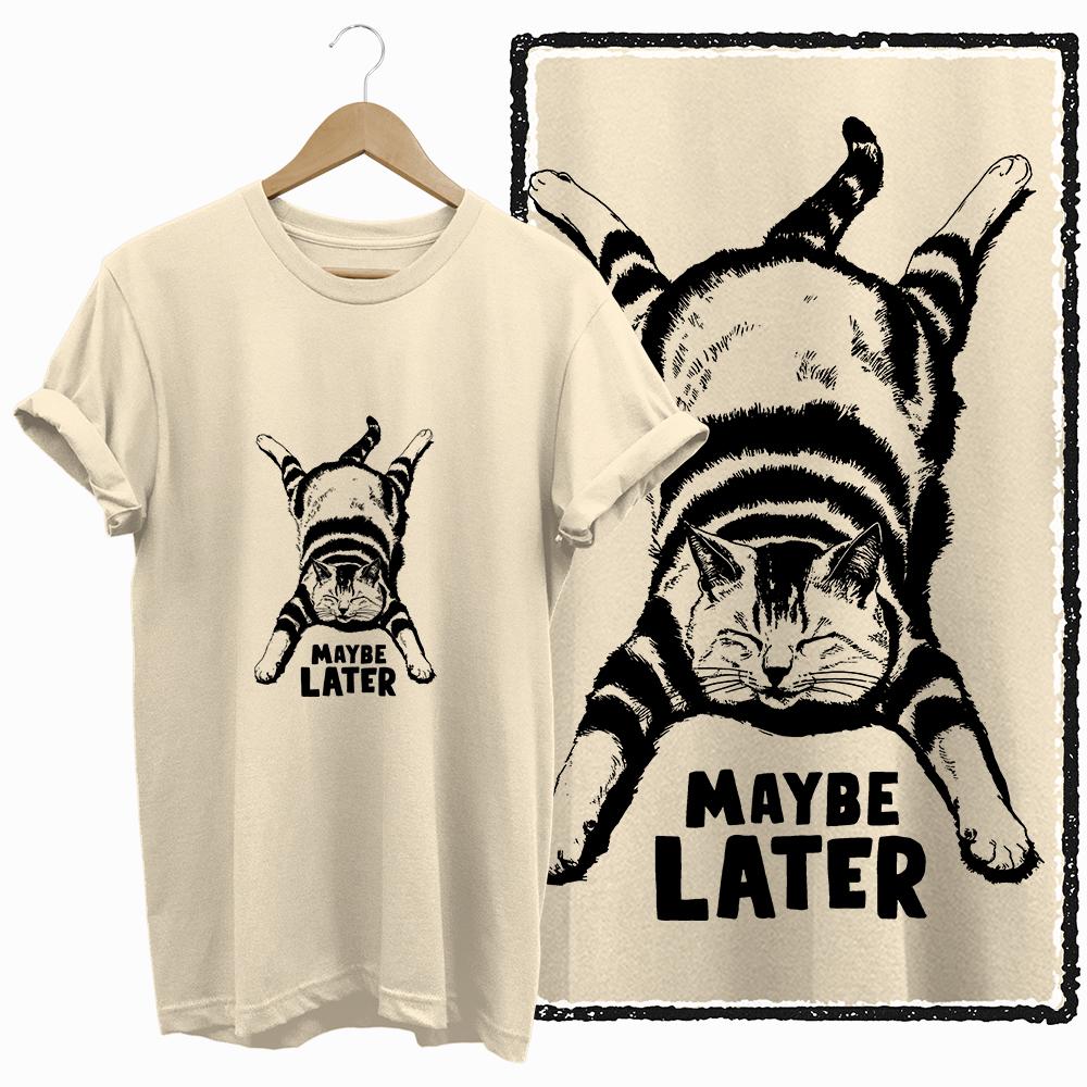 COOLMIND 100% cotton BEIGE cat print exclusive graphic women T shirt big size loose cotton cat lover women tshirt LOVELY cat tee