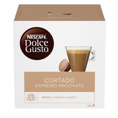 NESCAFE Dolce Gusto Cortado Espresso Macchiato Coffee Capsules, 16 Servings