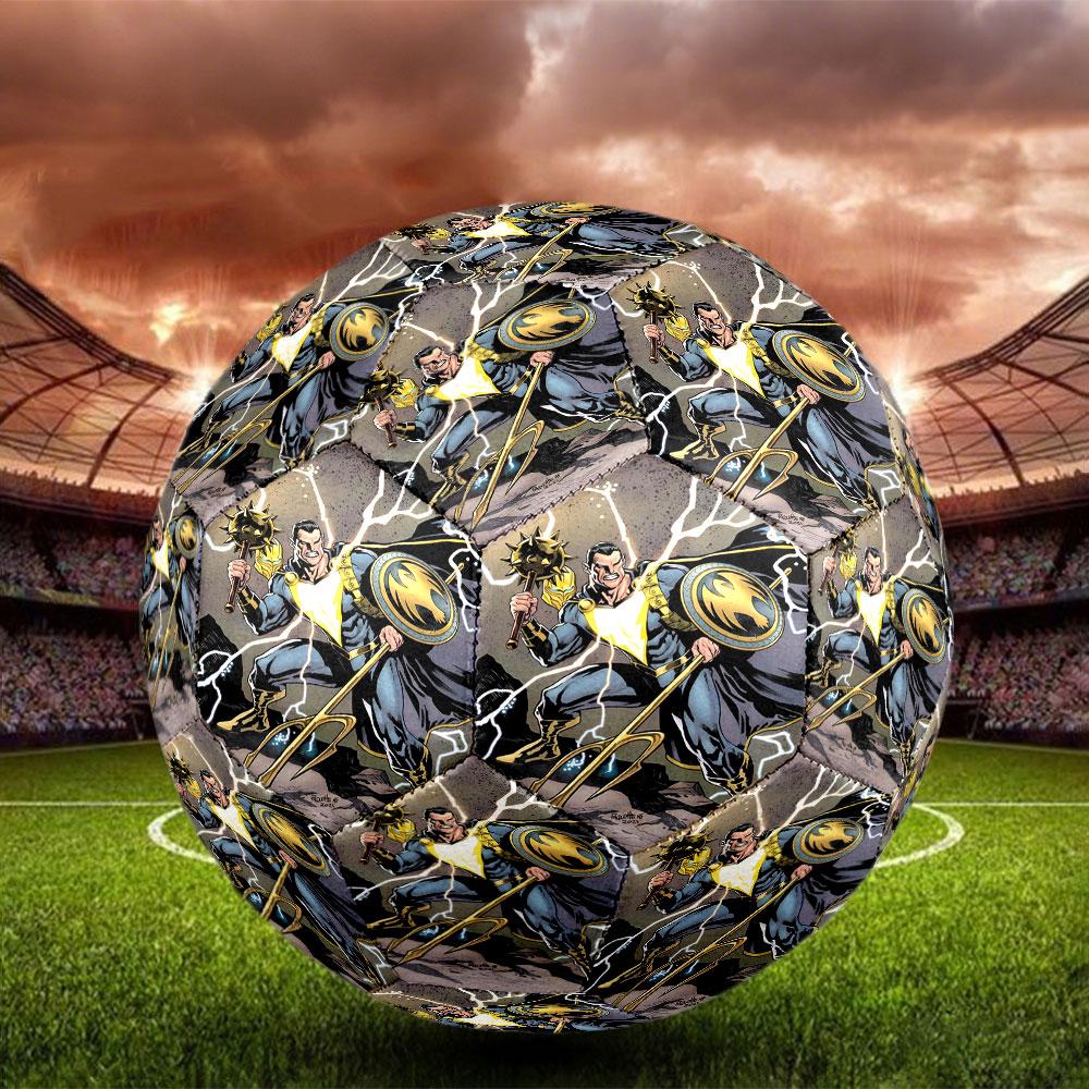 Black Adam Print Size 5 Soccer Ball, Standard Match Football for Sports Game and Team Practice, Ideal Gift for Soccer Fans