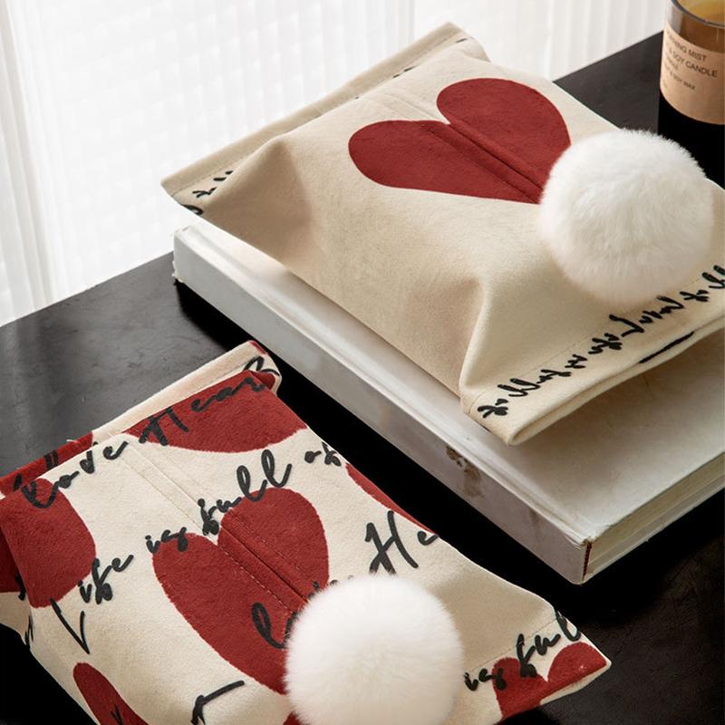 1PC Car Napkin Drawer Bag Light Luxury Style Tissue Box Car Love Couple Drawer Box Ins Wind Living Room Home Multi-Style