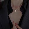 2025 Light Luxury Women's Cross Necklace: Clavicle Chain with High-End Commuting Style