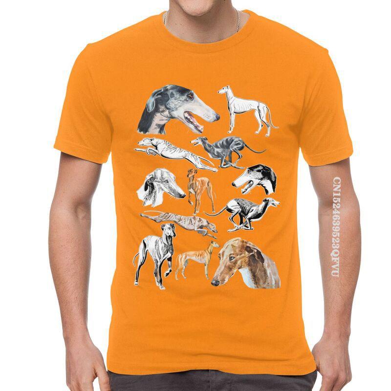 Male Greyhound Dog T Shirts Graphic Pet Whippet Sighthound Lover Tshirt Cool T Shirt Cotton Oversized Tee Tops EMO Men