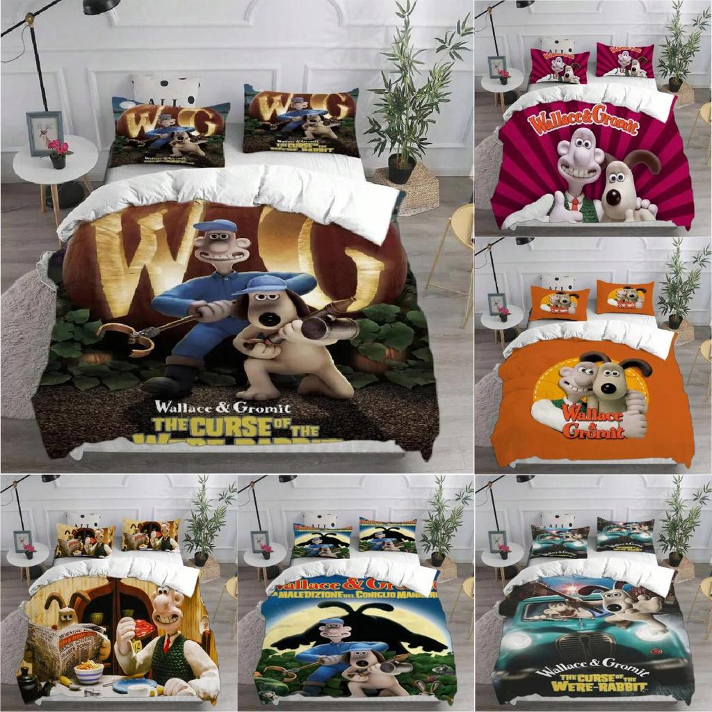Bedding Wallace Gromit Sets Comforter Quilt Bed Cover Duvet Cover Pillow Case