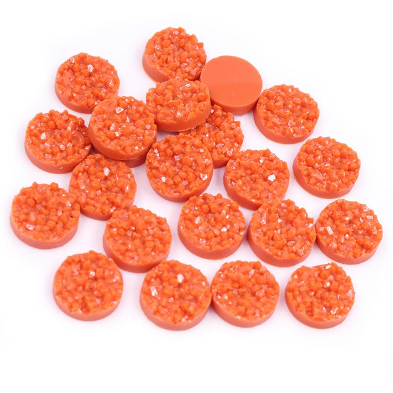 Neue, farbenfrohe 8/10/12 mm große, flache Naturharz-Cabochons (40 Stück) für Armbänder, Ohrringe und DIY-Schmuckherstellung