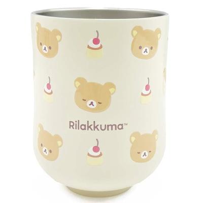 Marimo Craft Rilakkuma Basic Series Stainless Steel Insulates for Hot and Cold X H100mm Teacup, Mug-Style, San-X, Cute, Drinks, Approx. 75 (Capacity