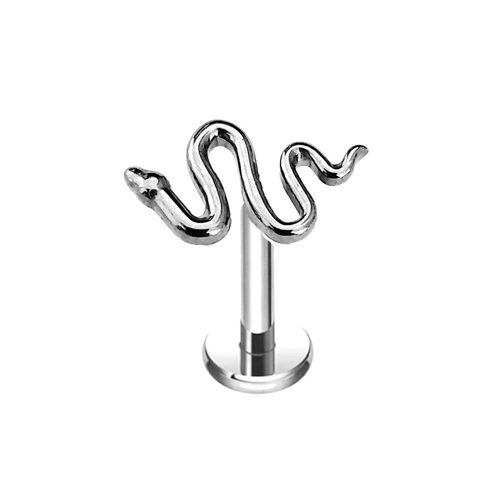 ASTM F136 G23 Titanium 16G Snake Bee Drop Butterfly Internal Thread Labret Piercing Scorpion Flower Cross Daith Conch Earring