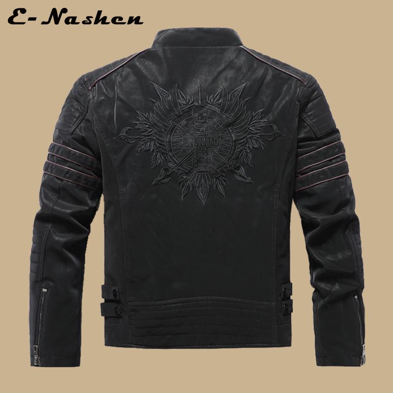 Men's Frosted Leather Motorcycle Jacket - Slim Fit, Trendy PU Autumn/Winter Fashion