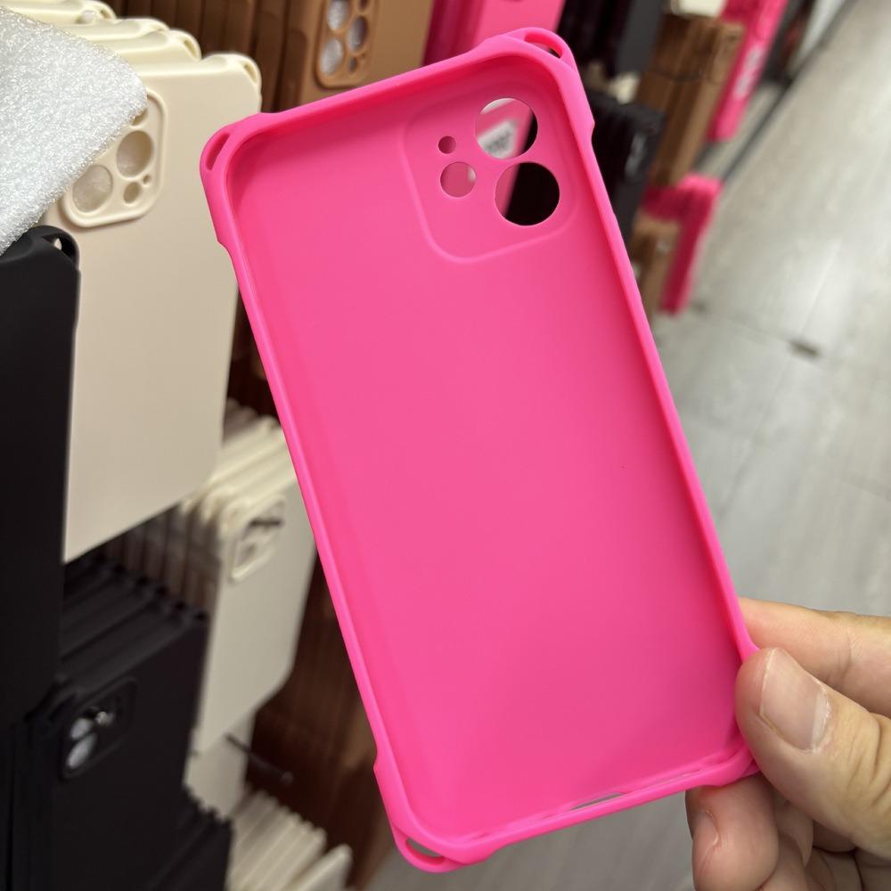 Four-corner Lanyard for Apple 16 Mobile Phone Case for IPhone15ProMax Matte Solid Color TPU Anti-fall Crossbody for Women