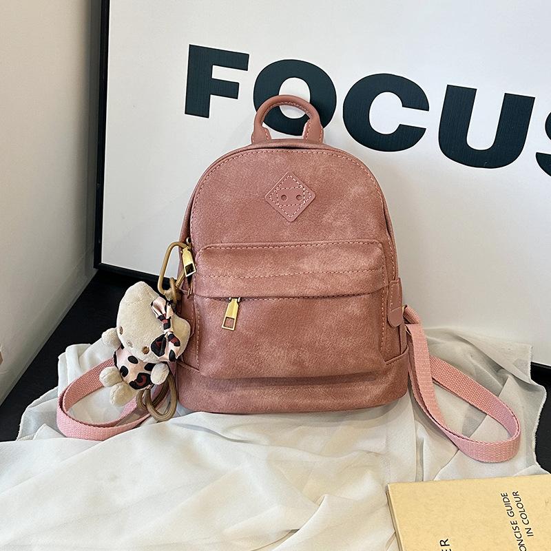 

Модная женская сумка-рюкзак, новый универсальный однотонный маленький рюкзак для путешествий и игр no pendant