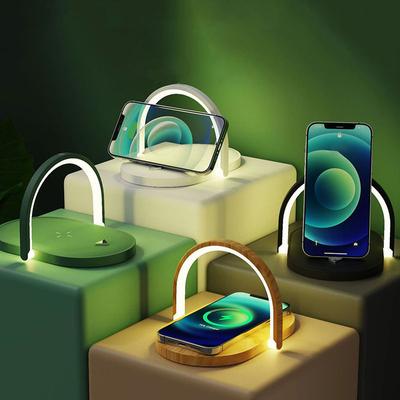 Fast Charging Wireless Charger For Iphone 14 13 12 11 Pro Max 15w Chargers For Samsung S21 S20 S10 S9 Mobile Phone Holder Lamp