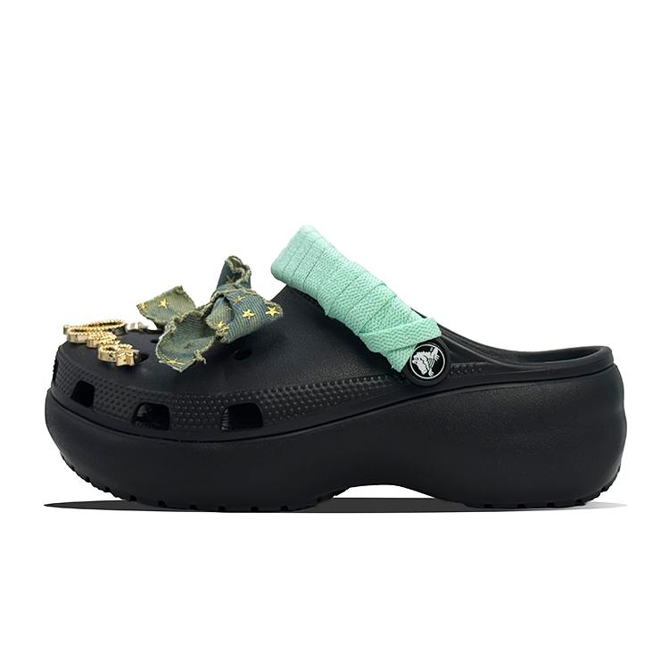 

Crocs Classic Platform Clog EVA citywalk relaxed clean fit vintage holes shoes women s black 39-40 чёрный