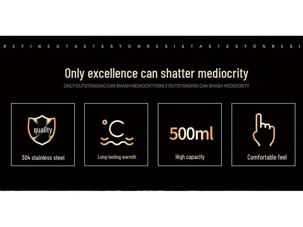 Kreativní izolovaný cestovní hrnek z nerezové oceli s uchem