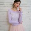 CEST MOIDEW Cest_Pastel Lace Long Sleeve Top