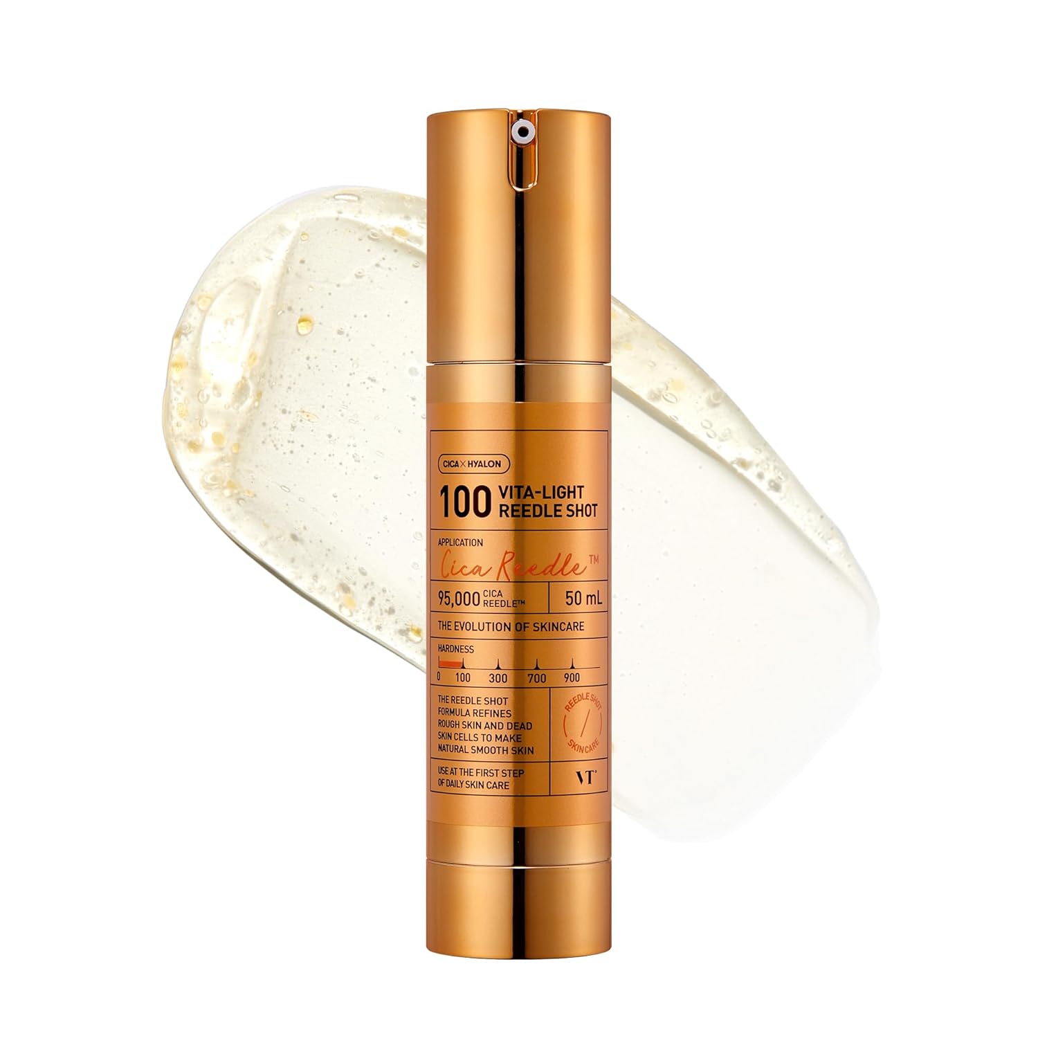 

VT Cosmetics Vita-Light Reedle Shot 100, Serum with Vitamin C Capsules, Vitamin E, Hydrating Care, Korean Skincare for Sensitive Skin 1.69Fl Oz(50ml) Shot 100