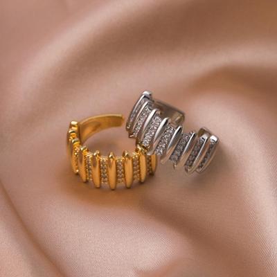 Bagues Ouvertes en Zircon Européen et Américain: Bijoux de Luxe Haut de Gamme Unisexe avec Design de Niche