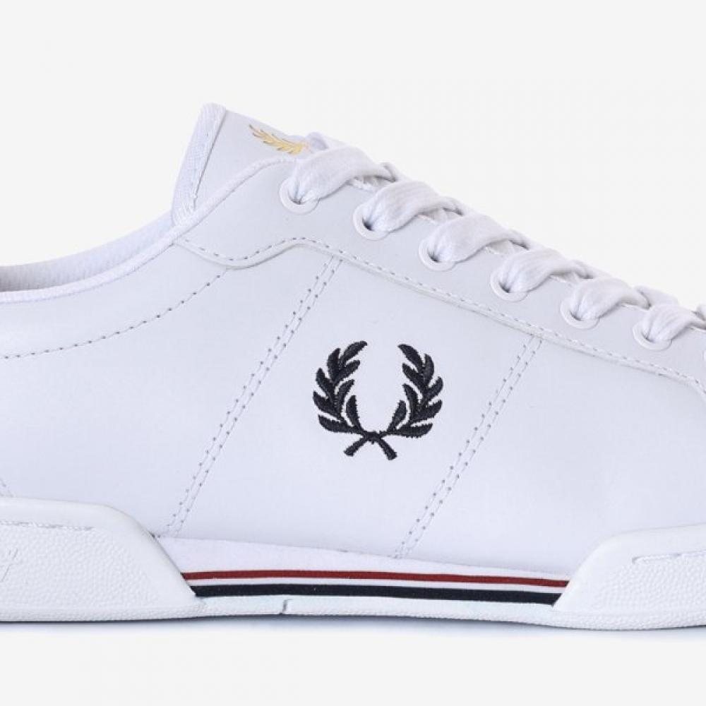 Fred Perry Unisex White Leather Sneakers B722