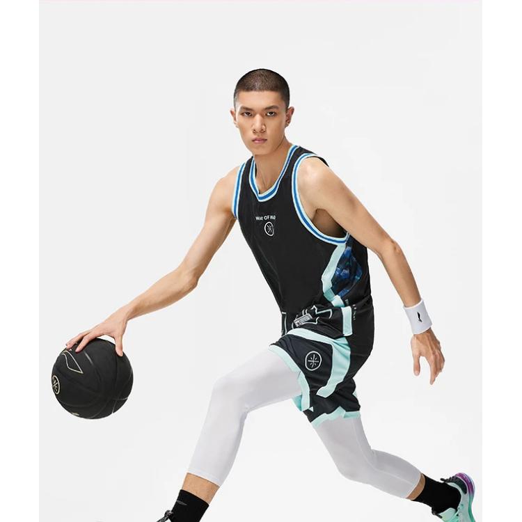 Li-Ning Wade Series Letter Print Quick-Dry Basketball Tank Top Men Tops AAYT535-11