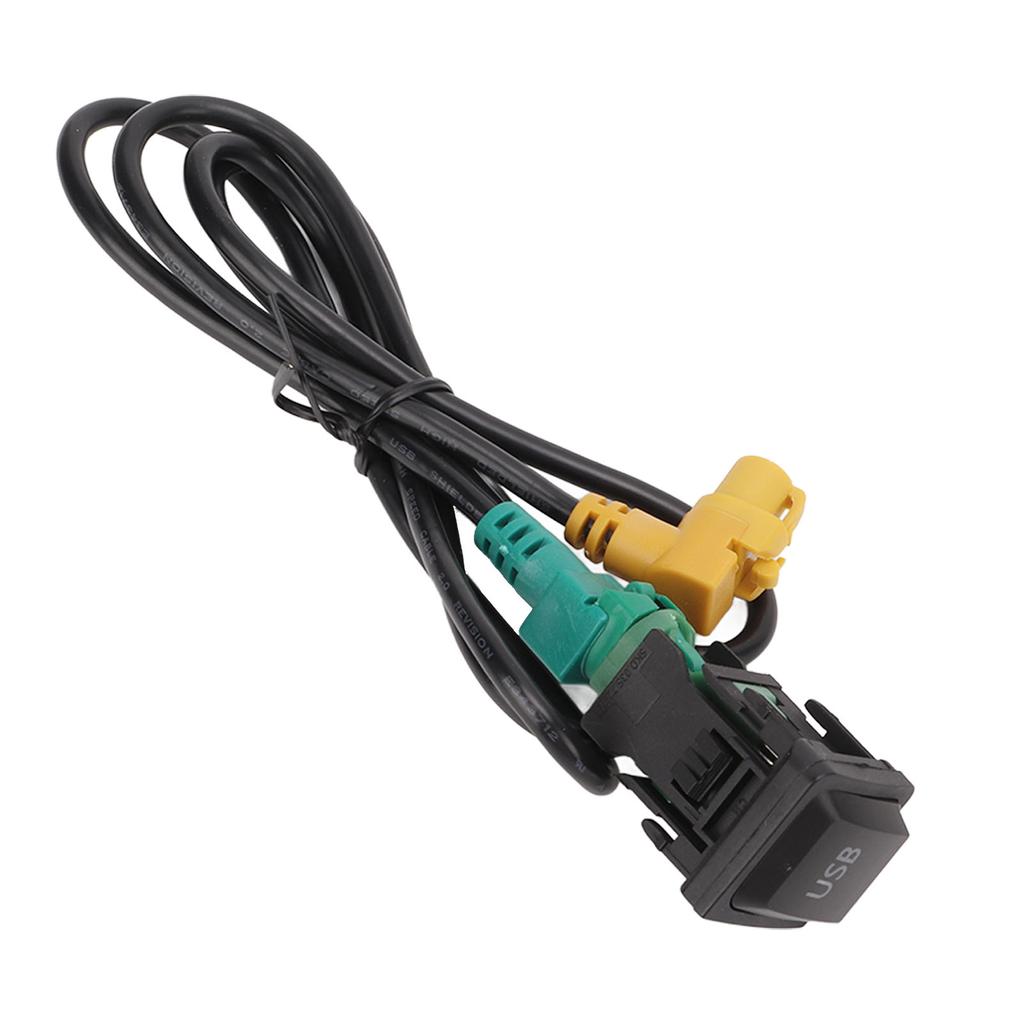 Car USB AUX Switch Cable Adapter Black Wearproof Replacement for MK5 MK6 RCD510 RNS315 RCD300+