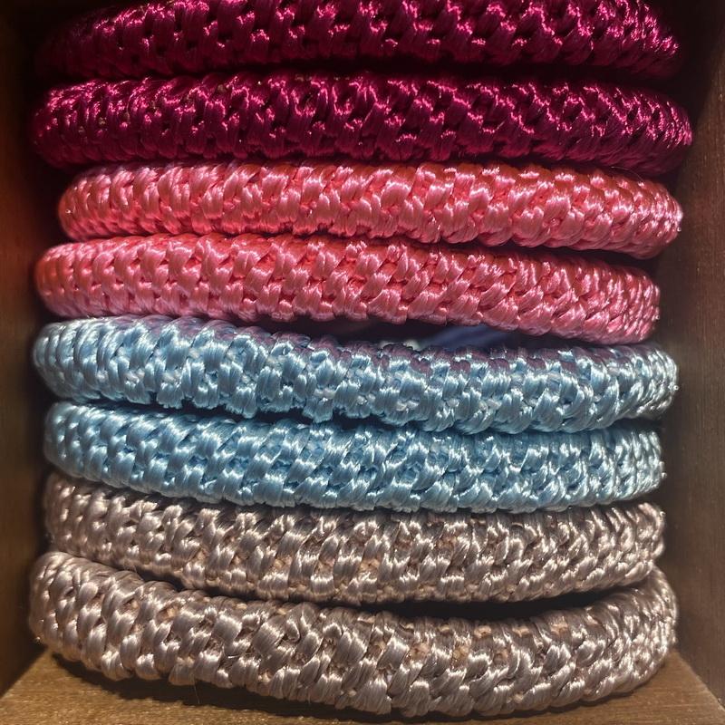 8 szt./partia damskie modne kolorowe gumki do włosów na Bransoletkę dziewczęce elastyczna gumka do włosów knekki sznurek do włosów knekki haar elastiek