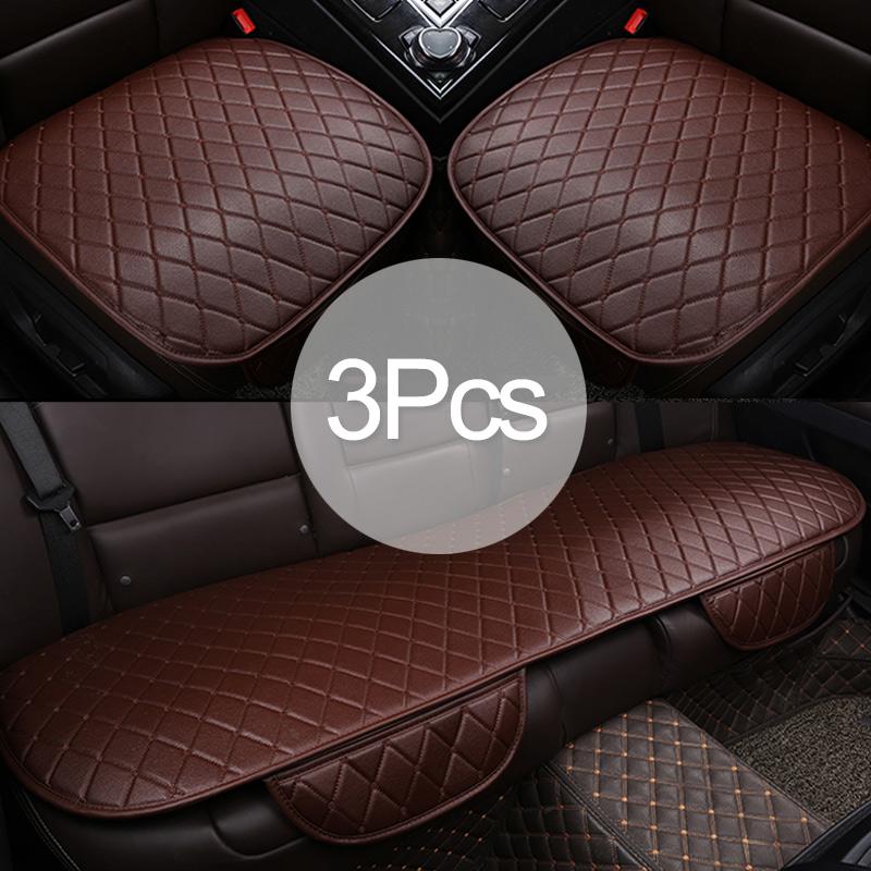 Universal Car Seat Cover PU Leather Cars Seat Cushion Full Set Pad Mat Protector Automobiles Rear Front Seat Covers Car Styling