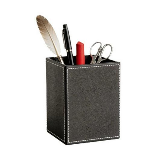 Multifunctional PU Leather Pen Holder and Desk Organizer