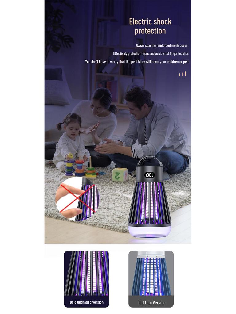 Outdoor & Indoor Electric Mosquito Killer Lamp with Purple Light - Ideal for Camping