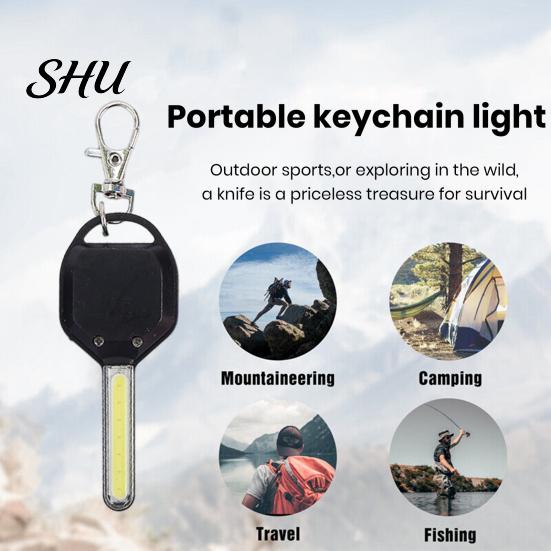 Small Electric Light Mini LED Keychain Flashlight Super Bright High Lumens 2 Modes COB Compact Size Portable Outdoor Emergency