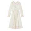 Elegantes Midi-Kleid mit Spitzen-Puppenkragen