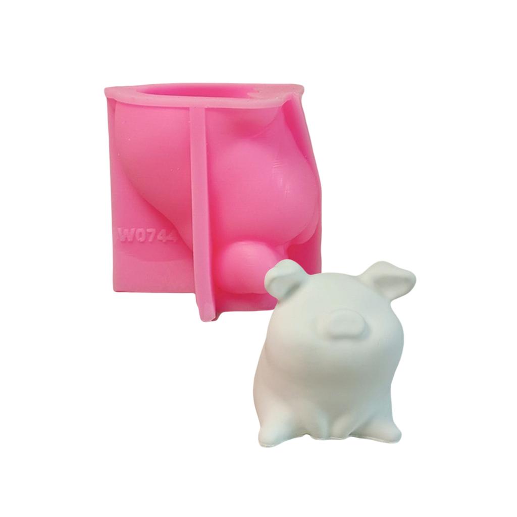 Animal Piggy Silicone Molds for Epoxy Resin Candle Soap Gypsum Decoration Fondant Silicone Molds for Chocolate Candy