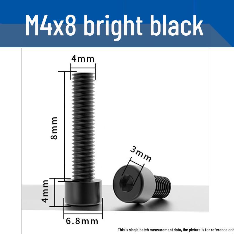 Šroub s vnitřním šestihranem M4 z eloxované hliníkové slitiny s válcovou zápustnou hlavou, antikorozní, barevná povrchová úprava.