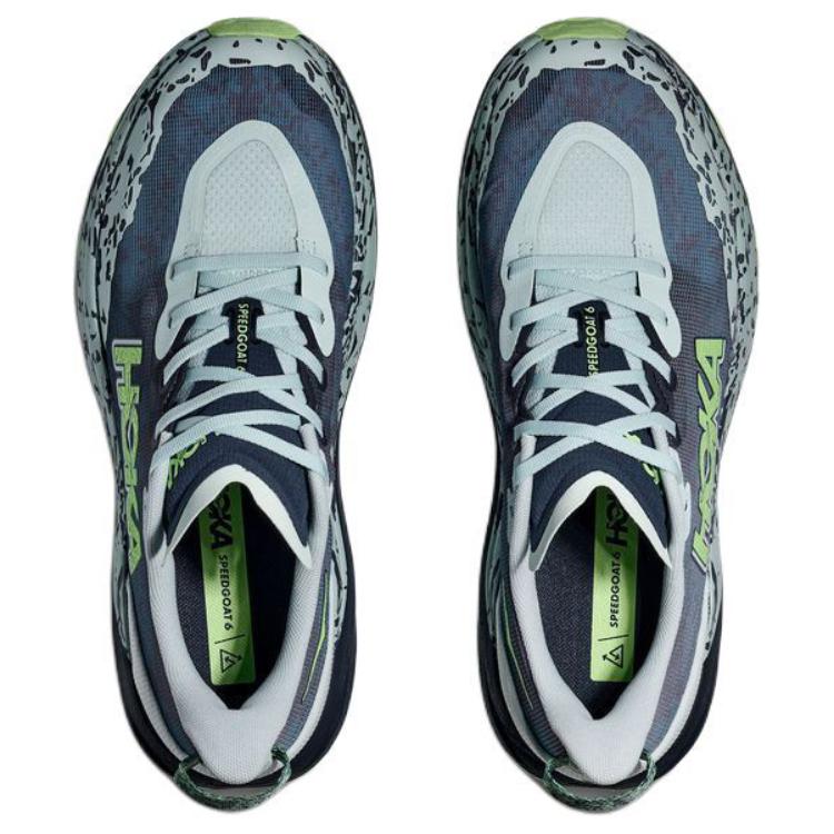 New HOKA ONE ONE SPEEDGOAT 6 Anti Slip Wear Resistant Low Top Running Shoes Men's Blue Gray 1147830-DRPL