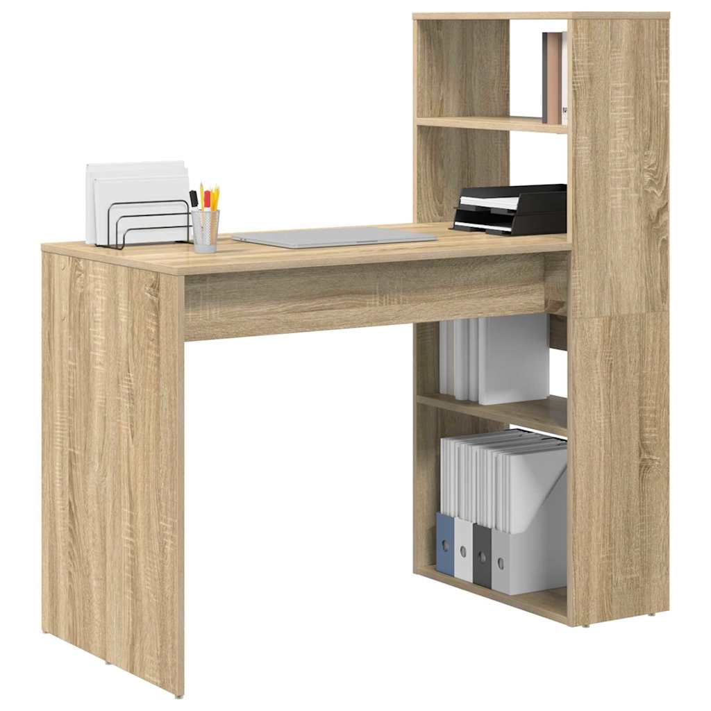 Desk in Sonoma Oak 113 x 54 x 120 cm Engineered Wood