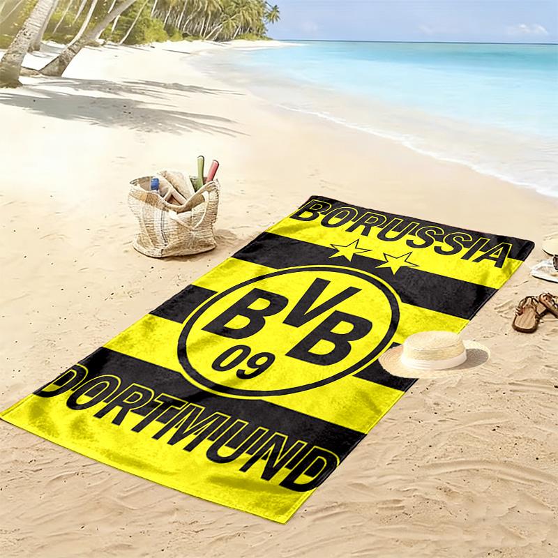 Dortmund Glory: Yellow Black Spirit beach towel Outdoor camping Portable for travel seaside swim Absorbent bath towel beach Outdoor picnic beach mat