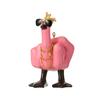 Funny Black Duck Resin Figurine Ornament with Glasses Necklace Middle Finger Duck Sculpture Statue Crafts Home Decoration Gifts