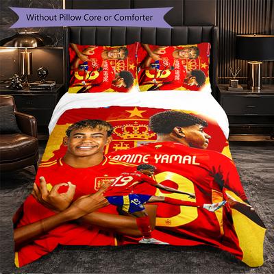 Lamine Yamal Themed Bedding 3Pcs Duvet Cover Set Decorative Bed Linen For Teen Room Home Decoration